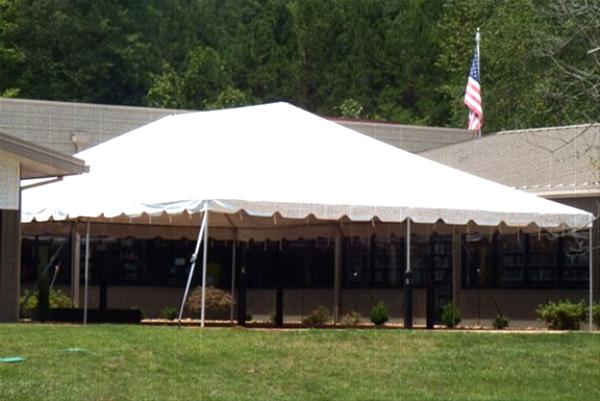 30'Wx40'Lx14'6"H white frame tent canopy